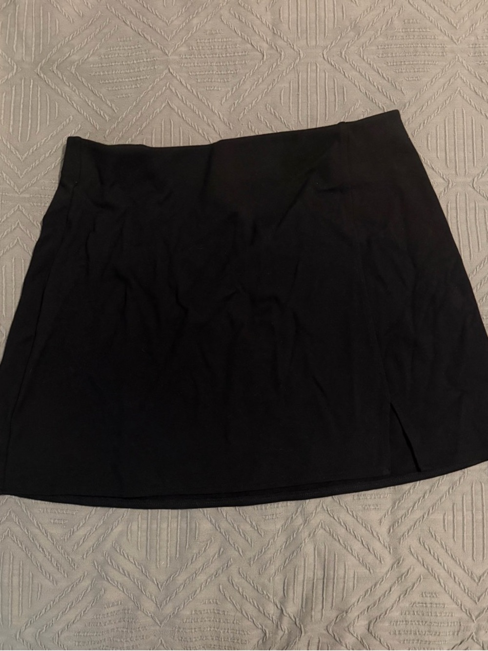 H&M Black Mini Skirt with Side Slit